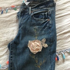 Size 4 Vintage Z Cavaricci Appliqué Flare Jeans